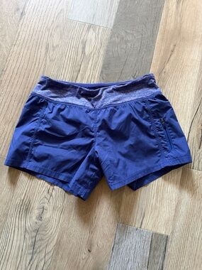 lululemon athletica navy purple women's running shorts